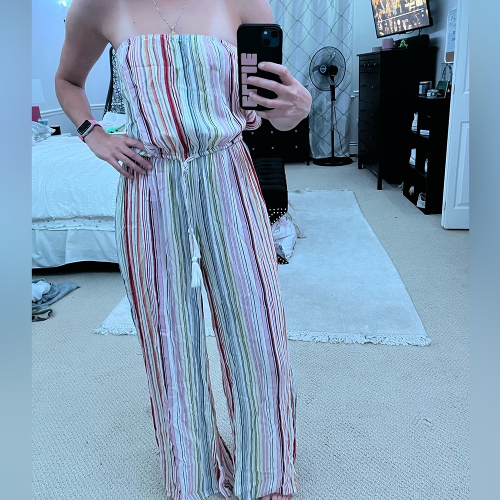 Rainbow Strapless Romper